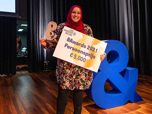 Chafina Bendahman winnaar &Award Persoonsprijs 2021